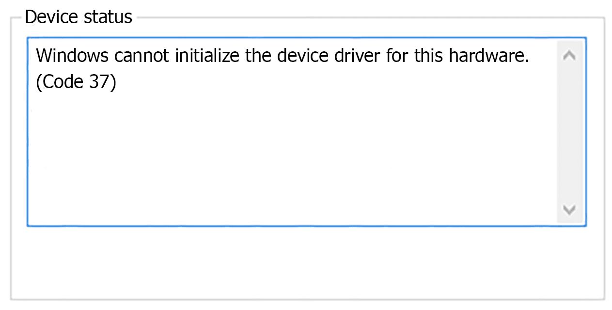 Windows cannot initialize the device driver for this hardware. (code 37) xbox one